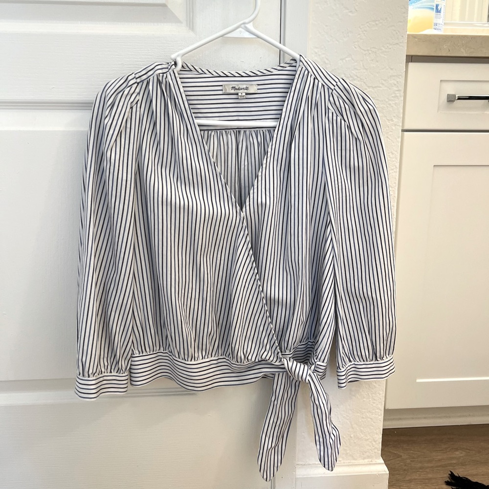 Madewell striped tie top